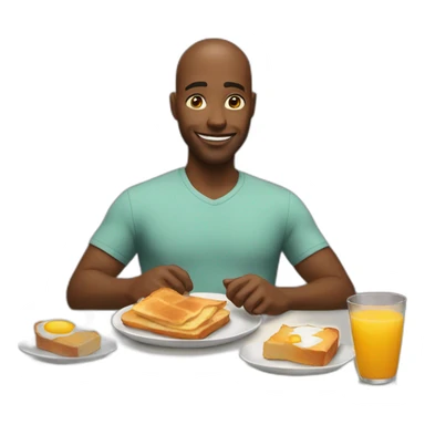 having breakfast sticker