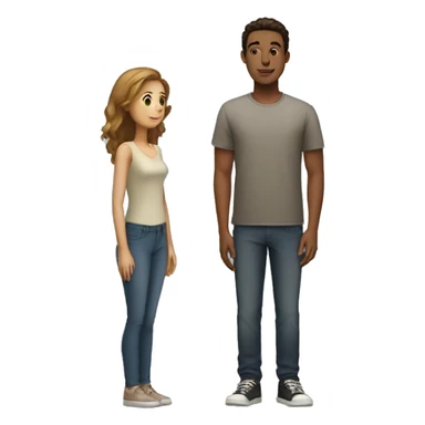 Woman taller than boyfriend  sticker