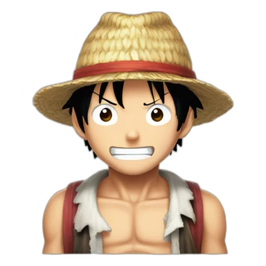luffy from one piece face sticker