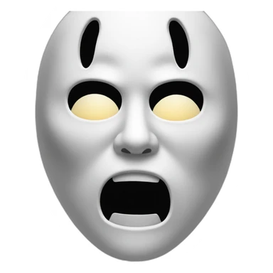 Ghost Face mask from Scream, Fun World sticker