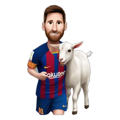 messi with a goat sticker