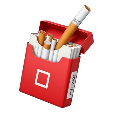 red pack of cigarettes sticker