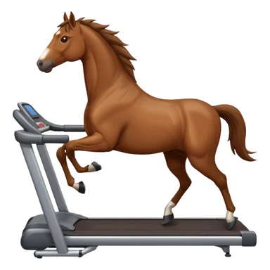 horse on a treadmill sticker