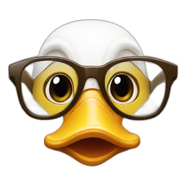 Funny duck wearing glasses sticker