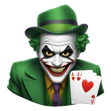 Joker with card sticker