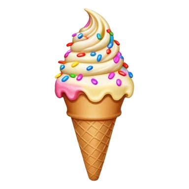 a melting ice cream cone sticker