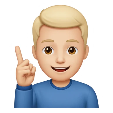 Middle finger the bad one with a funny face sticker