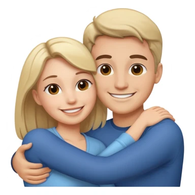 Couple hugs  sticker