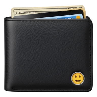 black leather wallet sticker