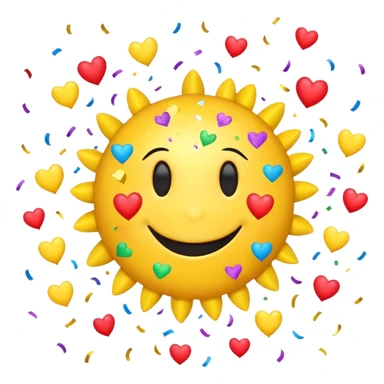 smiley face exploding with love sticker