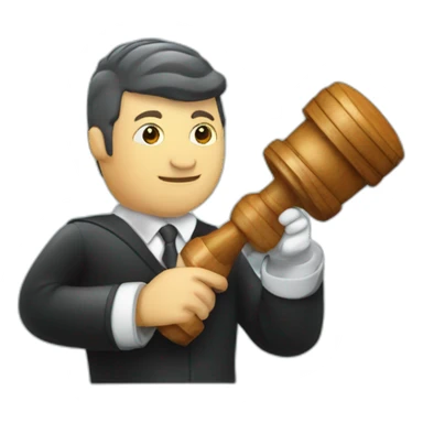 Scuba diving fins judge holding gavel sticker