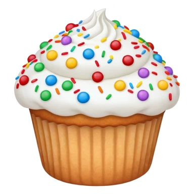 white coloured muffin with white topping sticker