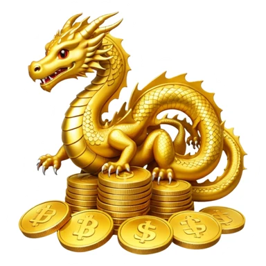 strack coins dragon sticker