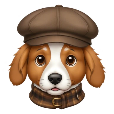Dog wearing a hat like Sherlock Holmes’s  sticker