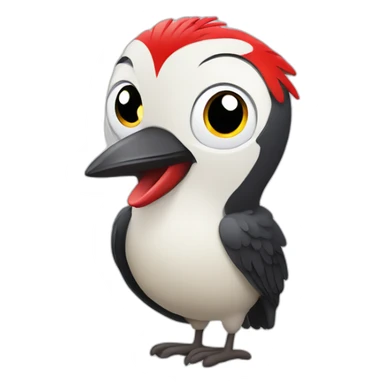 cartoon woodpecker smiling sticker