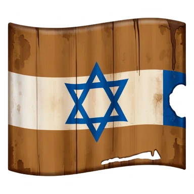 Flag of israel with poop don't show the symbol sticker