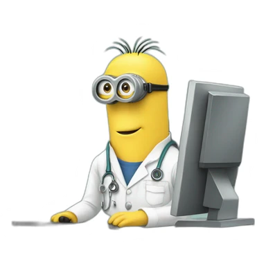 Minion Vet on computer sticker