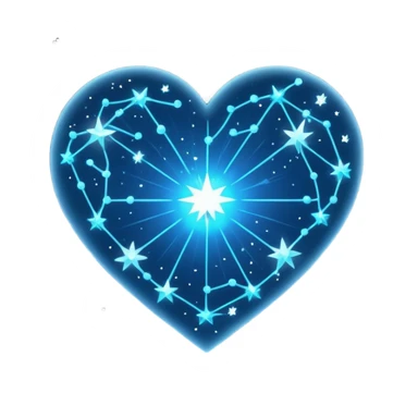 constellation heart  sticker