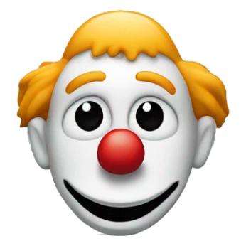 bank check with a clown face sticker