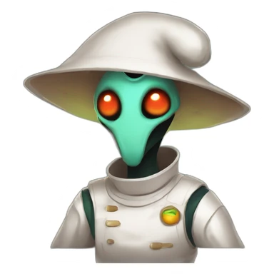 let him cook alien emoji scifi roguelike rpg style inspired by slay the spire digital art sticker