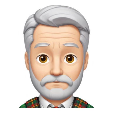 Grey headed man in a kilt sticker