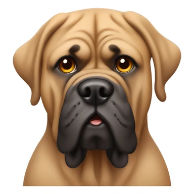 english bull mastiff wearing a wig  sticker