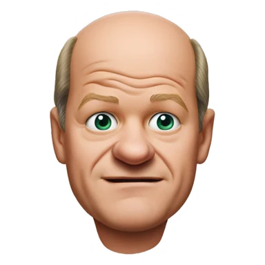 Olaf Scholz photorealistic shrugs sticker