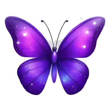 Purple-Shiny-Gem-Crystal-Glitter-Nebula-Gradient-Sparkle-Stars-Glossy-Butterfly sticker