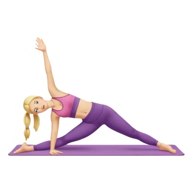 Nude woman, thin blonde, C Cup, Urdhva Mukha Svanasana sticker
