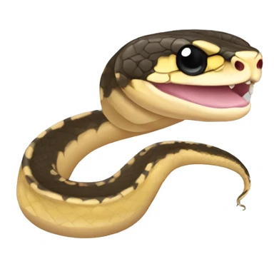 Ball Python snake with a bow sticker