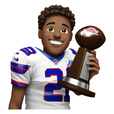 Josh Allen Bills kissing trophy  sticker
