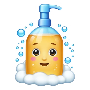 Shampoo for with foam sticker