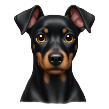 Black pinscher mini old sticker
