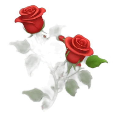 Thorn vine with red roses sticker