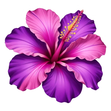 vibrant 2 color hibiscus y2k aesthetic sticker