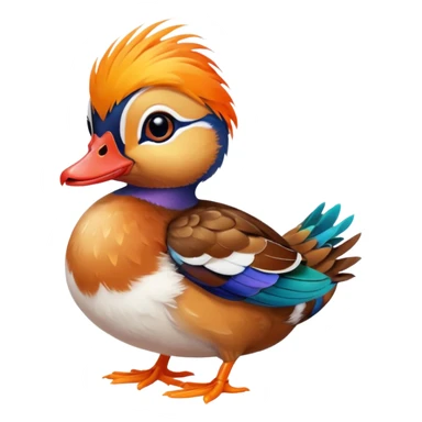 baby Mandarin duck sticker