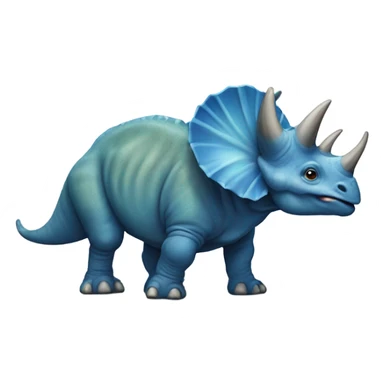 Blue triceratops  sticker