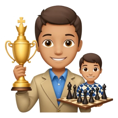 Kid with trophy, Chess club. sticker