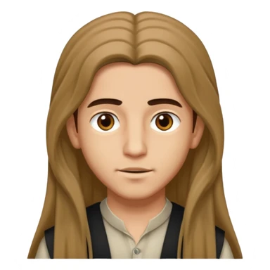 Boy arab long hair sticker