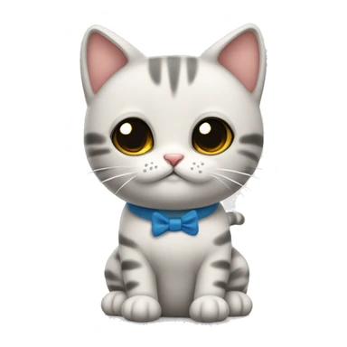 gatito bebé con lazo en una ojera  sticker