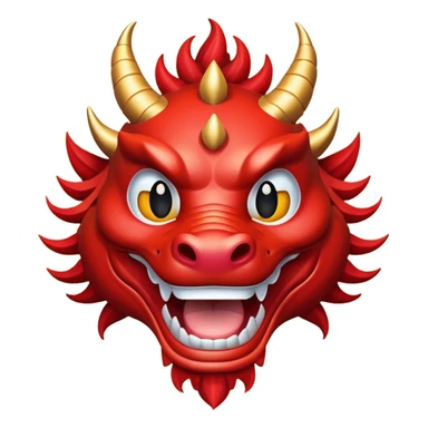 chinese dragon face happy new year sticker