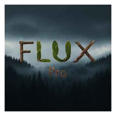 recreate this image but make more readable, remove 1.1 and add pro, text should be made from leaves and sticks sticker