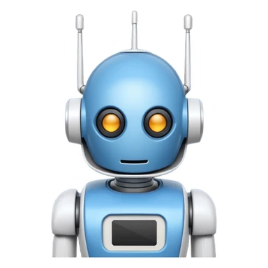 tête de robot cosmonaute bleu et blanc avec une antenne sticker