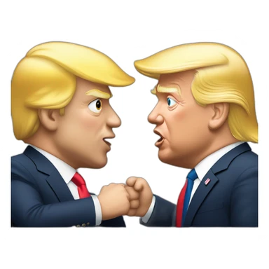 Emmanuel Macron et Donald Trump faisant un bisou sticker