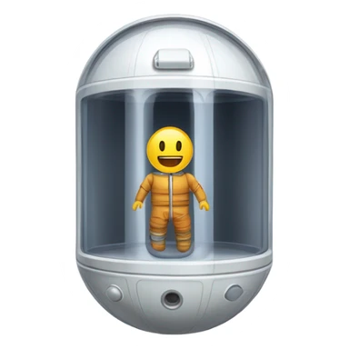 human body transparent space capsule empty sticker