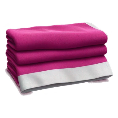 Realistic folded magenta dish towel sticker