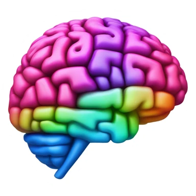 Cerebro de colores y rompecabezas  sticker