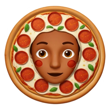 Pizza face sticker