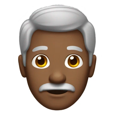 Grandpa with hair and grey hair brown skin sticker