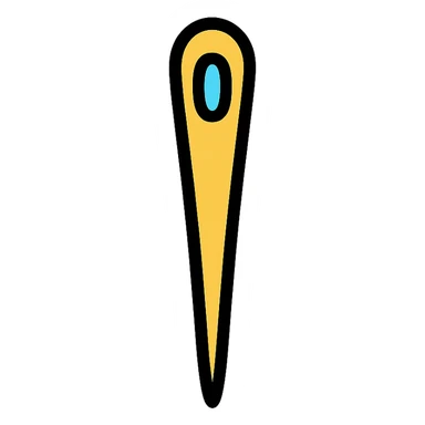 sewing needle with a hole sticker